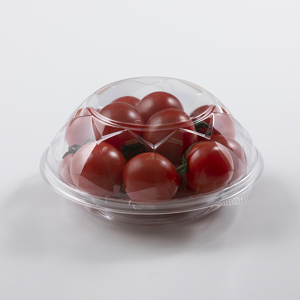 ミニトマト容器 クリスタル M 透明 125Φ✕60 1ケース1200枚入